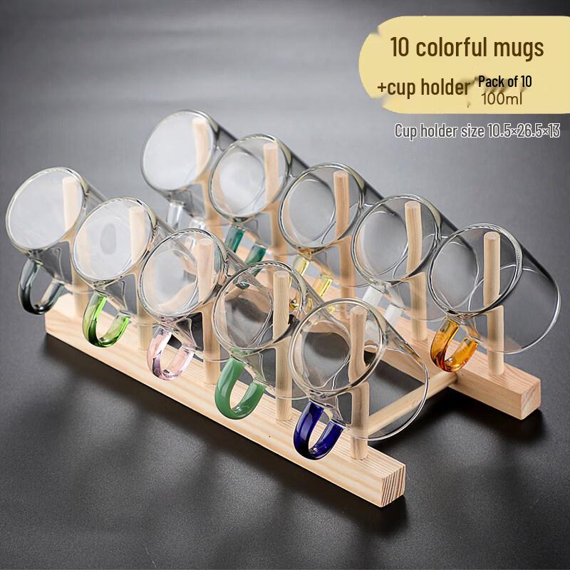 ZISIZ Heat-Resistant Glass Teacup with Handle