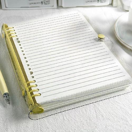 Cancelleria Colore Chiaro a Quattro Colori Copertina per Quaderno ad Anelli in Plastica PP B5 Guscio per Diario a Mano
