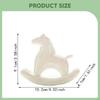 Ceramic Rocking Horse Statue Sculpture Electroplating Figurine for Table Centerpiece