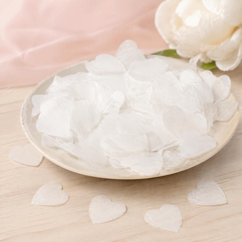 10000PCS White Heart Shaped Confetti 2.5cm Party Table Scatter  Bridal Shower