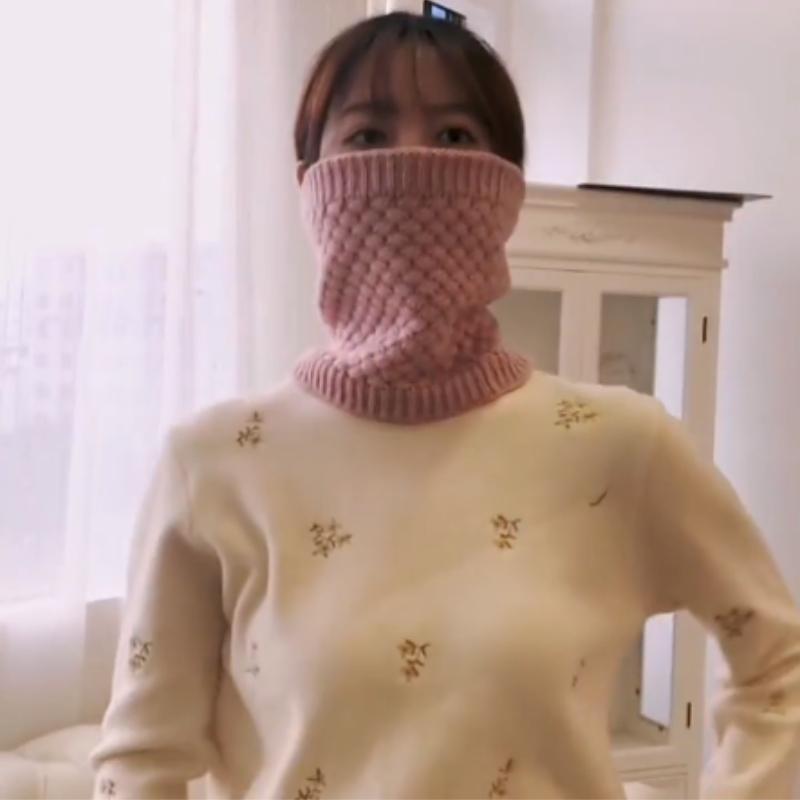 Children Baby Warm Cotton Brushed Knit Neck Winter Scarf for Women  Warmer Circle Ski Climbing Scarf Neck Scarves Men