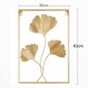 Metal Leaf Iron Wall Hanging Decor Palm Maple Leaves Plant Ginkgo Nordic Wall Pendant Mural Living Room Bedroom Home Decoration