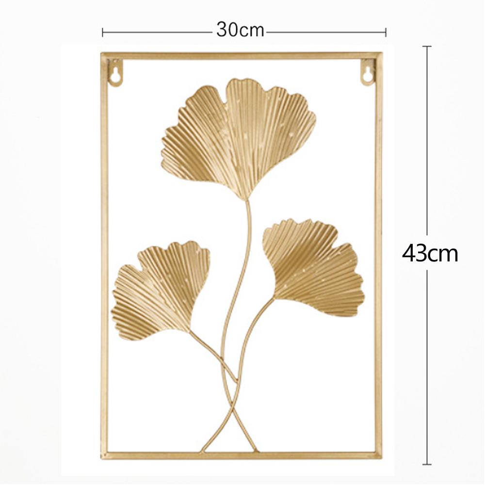 Metal Leaf Iron Wall Hanging Decor Palm Maple Leaves Plant Ginkgo Nordic Wall Pendant Mural Living Room Bedroom Home Decoration