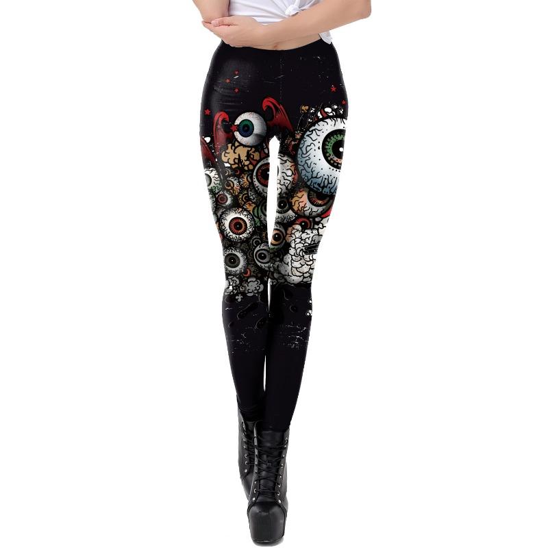 Halloween Pants Skull Digital Print Christmas Leggings Skinny Sweatpants Pants Yoga Pants