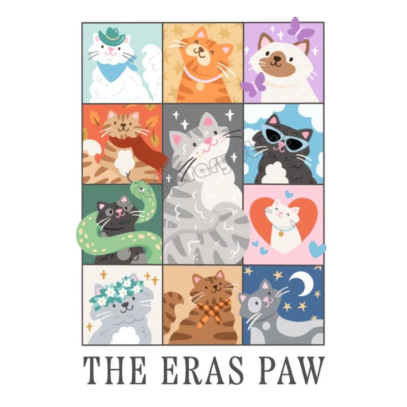 Süße Katzen The Eras Pfote Unsichtbarer Faden/Karma Ist Eine Katze Liedtext Illustration Poster Leinwandbild Wandkunst Bilder Heimdeko