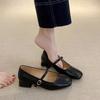Mary Jane women's shoes French flat-soled single shoes women's 2025 new spring gentle evening shoes with skirts and small leather shoes