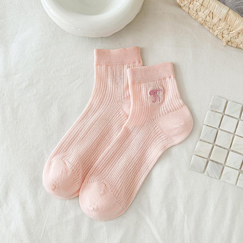 Girls' Short Socks, Ballet Style Thin Spring and Summer Shallow Socks, Girls' Bow Short Tube Mesh Socks, Girls'
