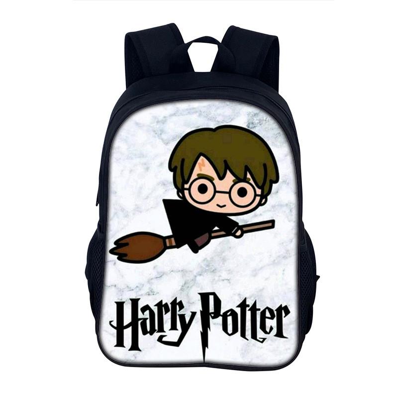 Harry Potter Student Backpack Nylon School Bag With Padded Laptop Compartment For Boys And Girls