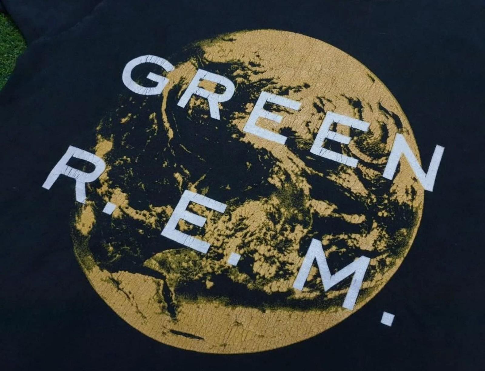 Green REM Band Black T-Shirt Cotton Full Size Unisex S-5XL JH212 S