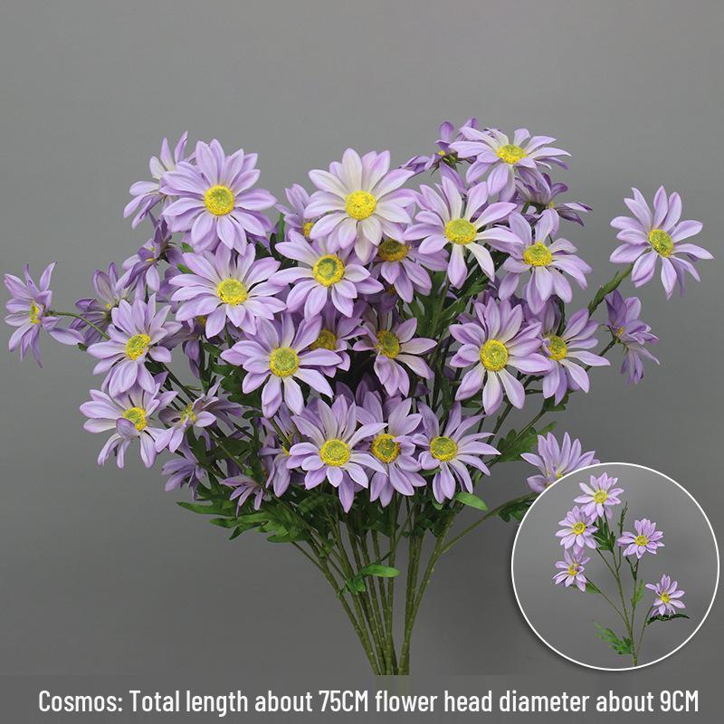 10-Piece Purple Floral Artificial Flower Set for Wedding and Aisle Decor