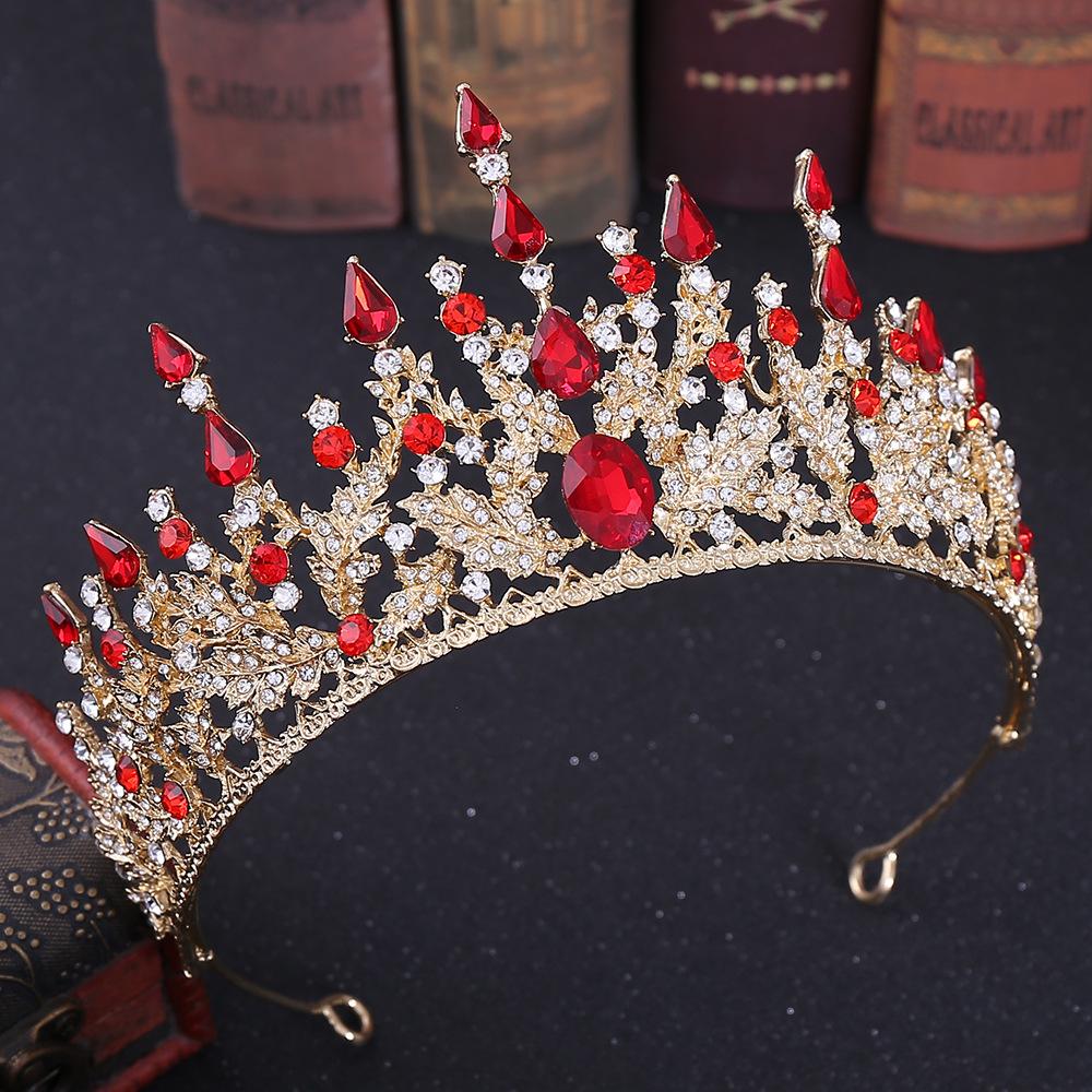 Baroque Bridal Crown Tiara Rhinestone Hair Accessories Princess Crown Wedding Dress Accessories