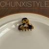 Dark Series Tortoiseshell Leopard Acetate Claw Clip: Large/Medium Hair Clip for Women