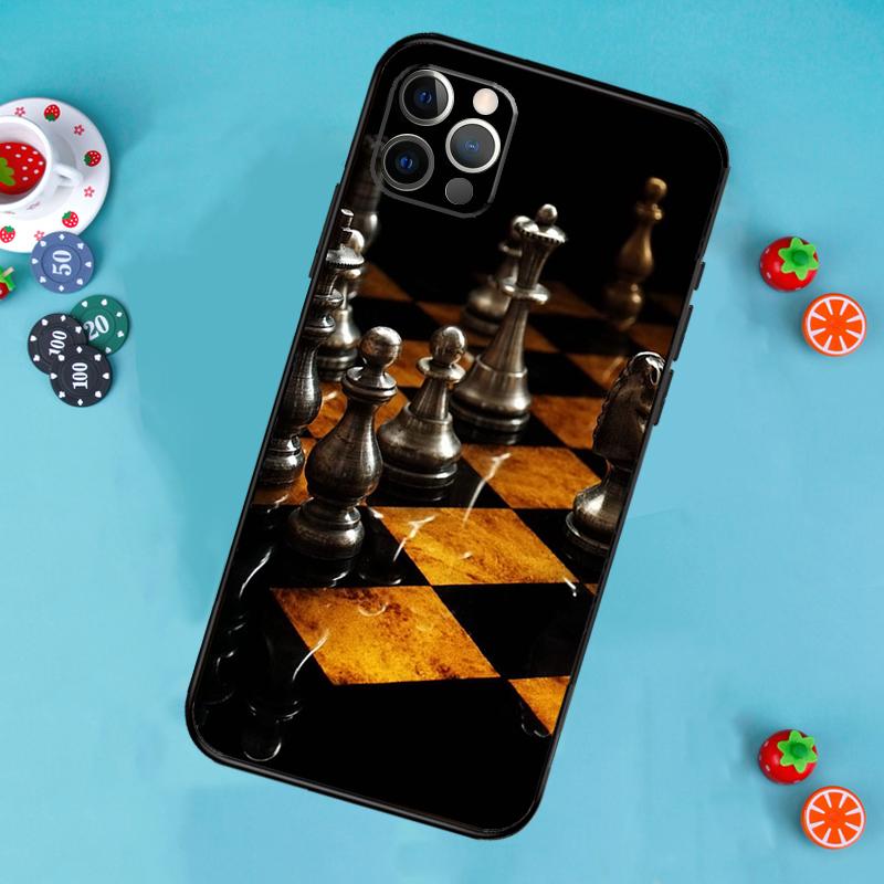 Chess Board Phone Case For iPhone 17 Air 13 16 15 11 12 14 Pro Max 13 12 mini 15 16 Plus 16e Cover Funda