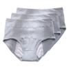 3Pcs Women's High Waist Briefs Panties Breathable Soft Fabric Underwear
