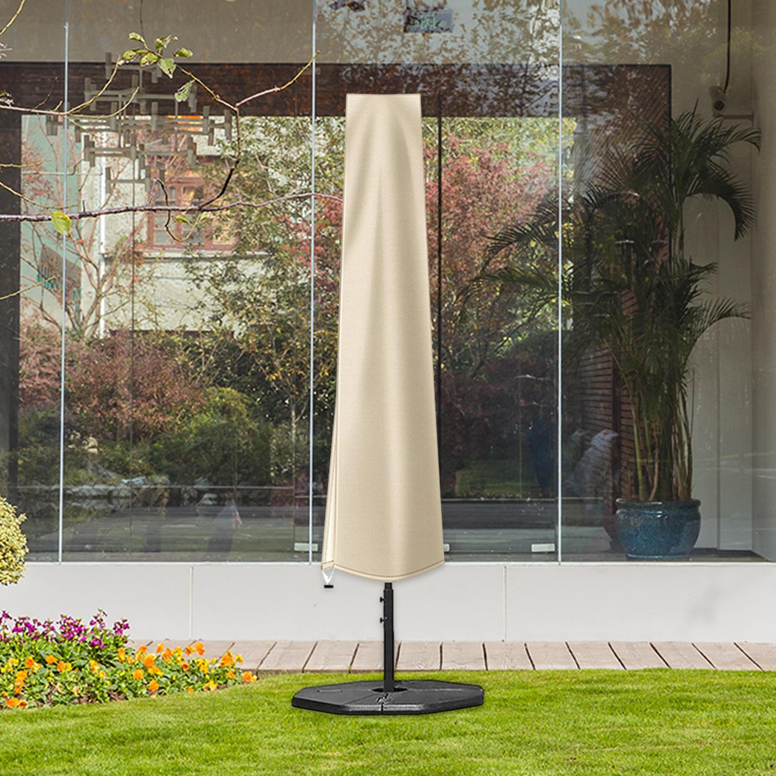 

Чехол для садового зонтика, зонт для рынка, ветрозащитный, защита мебели, ткань Оксфорд, прочная Beige without Pole