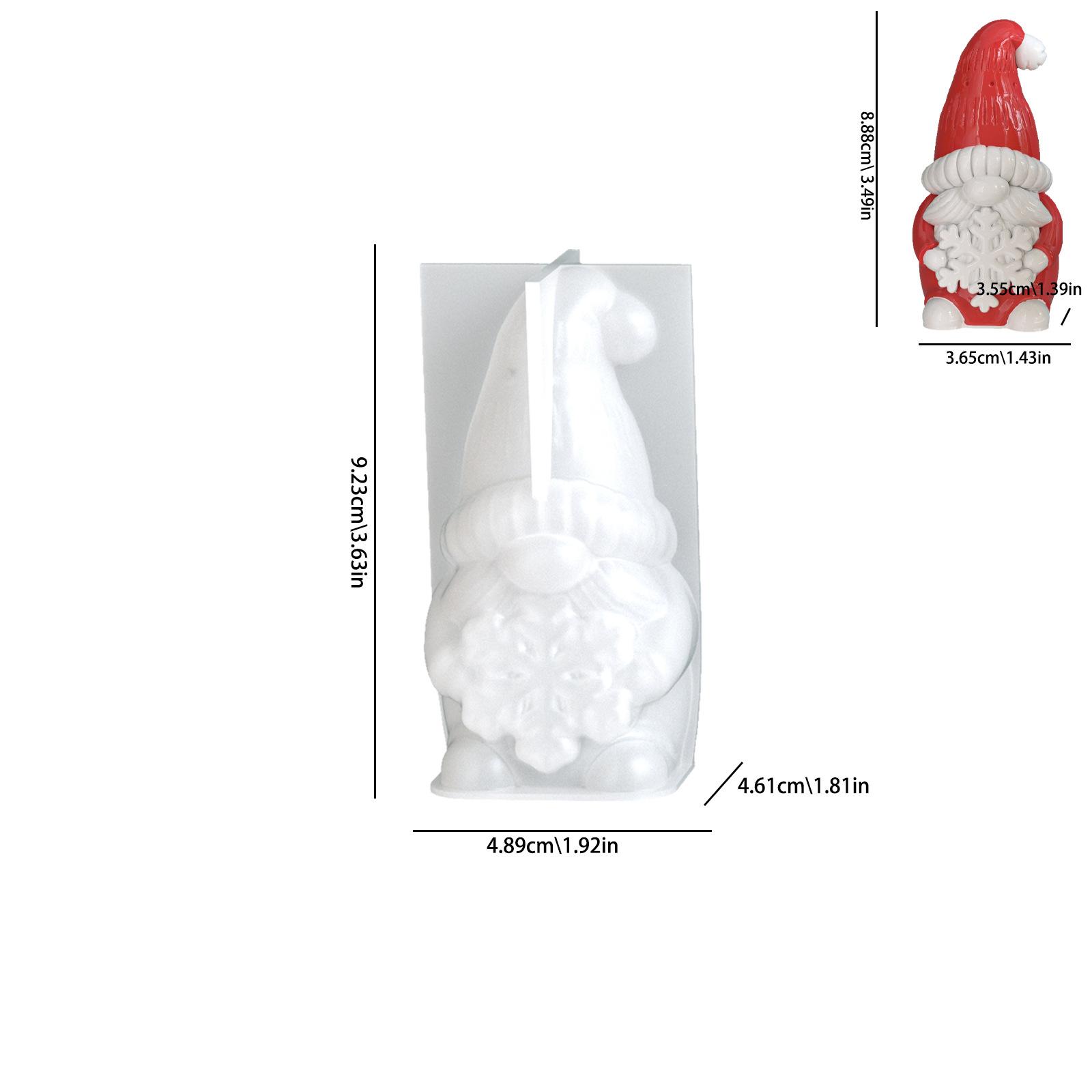 Santa Claus Mold Approximate Faceless Elder Mold Aromatherapy Plaster Mold Diy For Christmas Home Decoration Diy Crafting