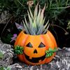Kürbis Blumentopf Harz Kürbis Sukkulenten Blumentopf Pflanzgefäß Halloween Dekoration für Zuhause Büro