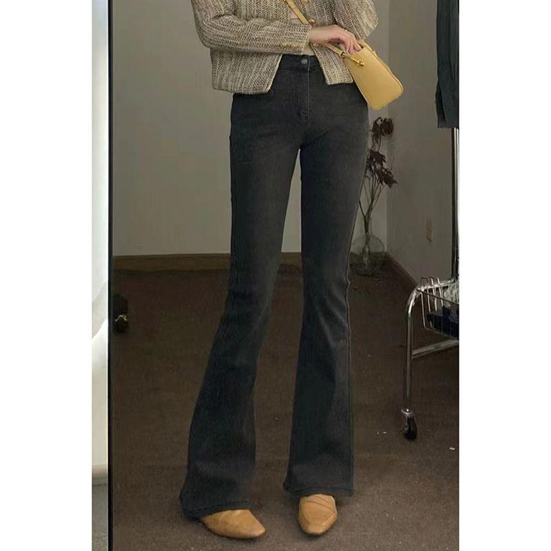 

Модный стиль Нишевый стиль Уникальный и неповторимый Джинсы слегка расклешенного кроя Smoke Gray S