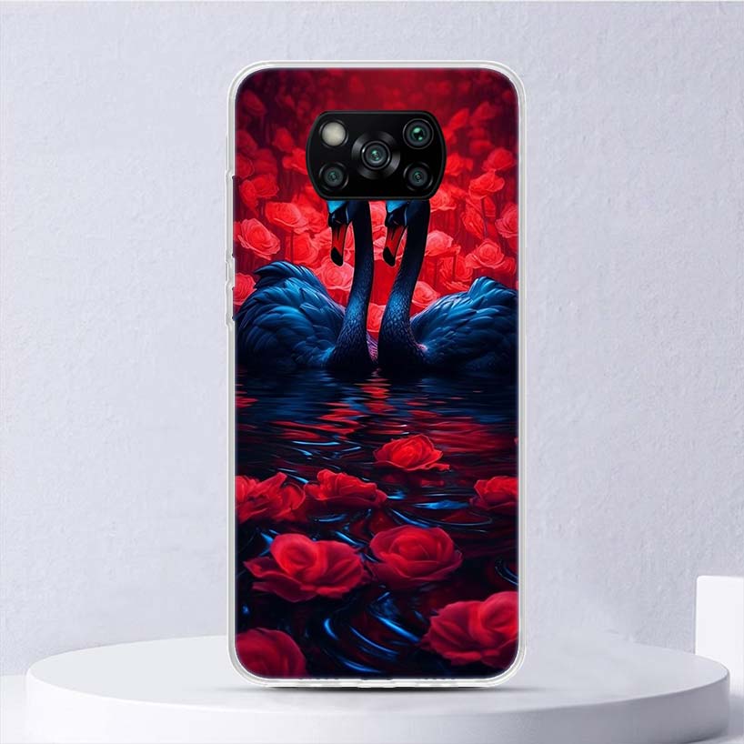 Black Swan Noble Soft Case For Xiaomi Poco X7 X6 X5 X4 X3 Nfc F7 Ultra F6 F5 Pro Phone Cover F4 Gt F3 M5S M4 M3 M5 M6 Coque