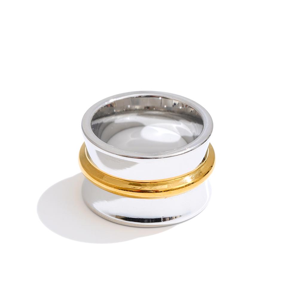 

Yhpup Size 678 Stainless Steel Wide Minimalist Ring Rust Proof Metal Distinctive Finger Jewelry High Quality New Accessories 6