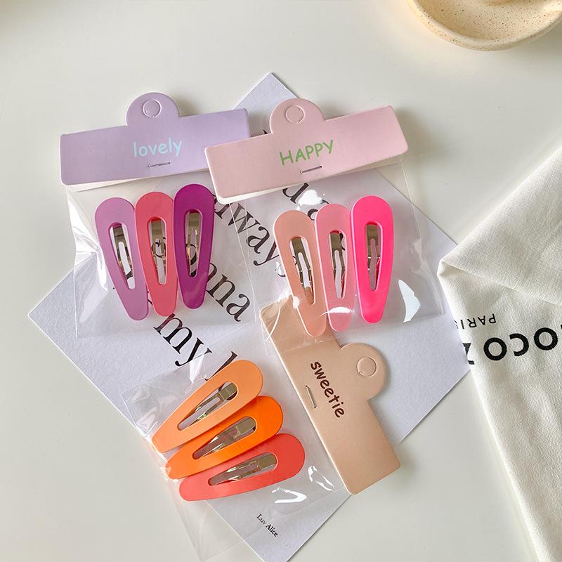 3pc Fashion Cute Bright Color BB Hairpin Hair Side Clips for Girls Women Kids Childs Ladies Gift Party Hair Accessories