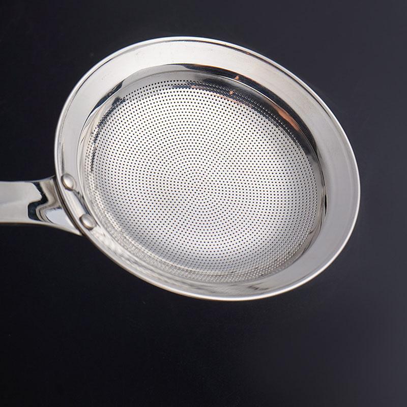 Multi-functional Hot Pot Fat Skimmer Spoon 304 Stainless Steel Fine Mesh Food Strainer for Skimming Grease and Foam