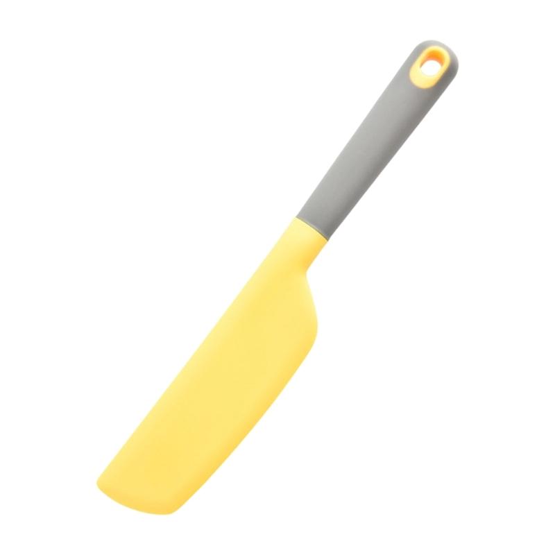 Silicone Cream Baking Scrapers Heat Resistant Scrapers Nonstick Butter Spatula Kitchen Pastry Scrapers Cake Baking Tools жёлтый
