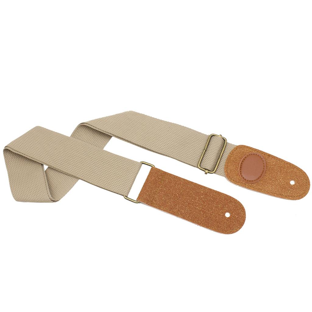 IRIN Adjustable Belt Woven Cotton Guitar Strap with Leather Ends for Electric Acoustic Folk Guitars Comfortable and