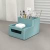 Desktop Storage Organizer ABS Plastic Multi-Compartment Pen Holder Remote Box Small Desk Organizer for Office Bedroom