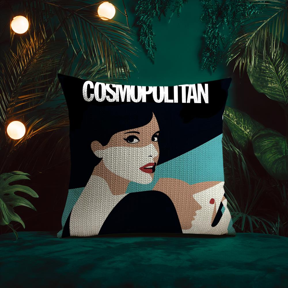 Zelfverzekerde Vrouwengerichte Stijl Cosmopolitische Kussensloop Zijdezacht Elegant Comfort Bankbed Onzichtbare rits Strandkussensloop