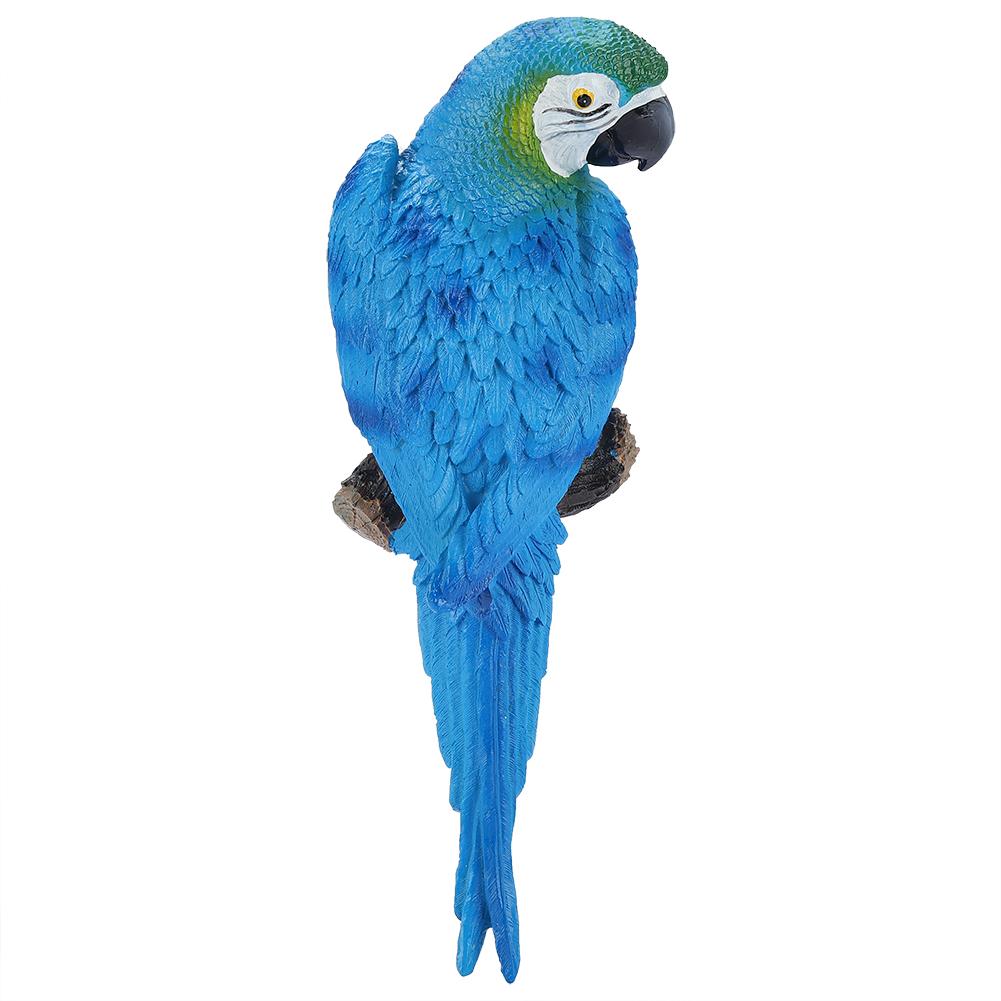 Harz Lebensechtes Vogel Ornament Figur Papagei Modell Spielzeug Gartenskulptur Wanddeko Blau Richtig?