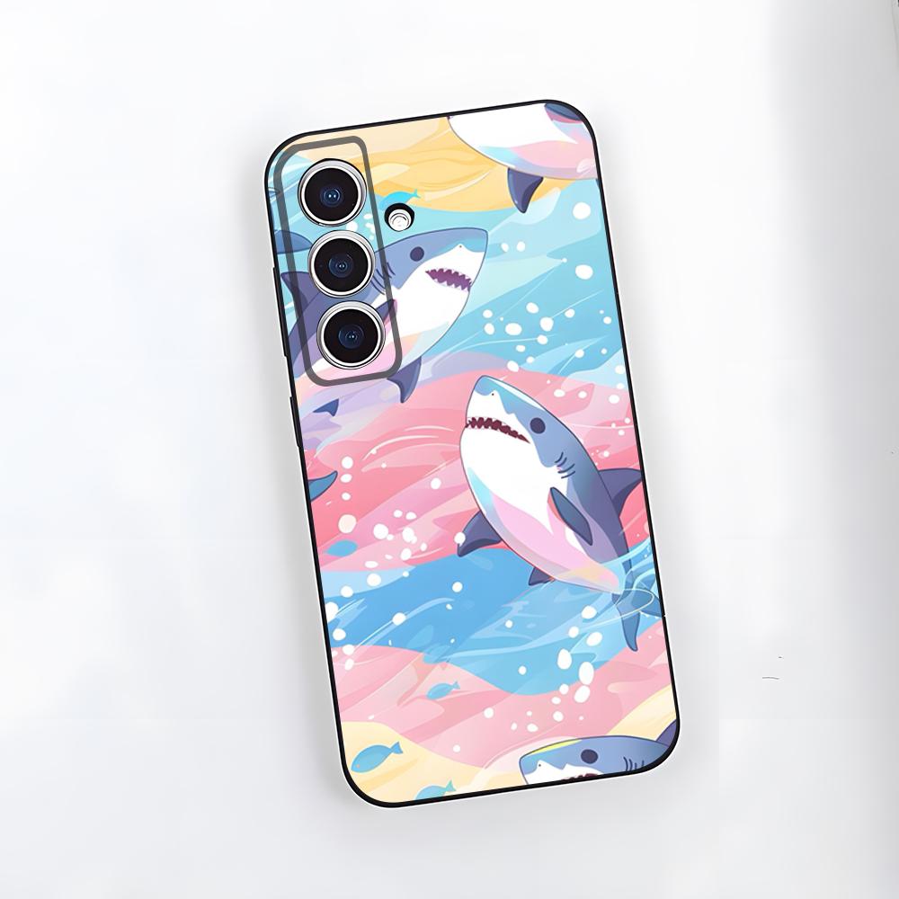 

Cute Anime Shark Phone Case For Samsung A25 A13 A33 5G A54 A36 A35 A56 A52 A14 Shockproof Soft Cover Samsung A23