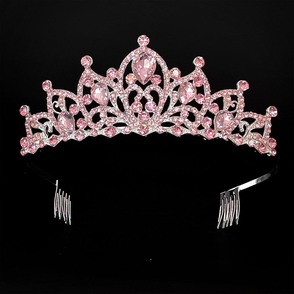 

Retro Baroque Alloy Green Diamond Small Crown Bride s Crown Children s Performance Headwear Hair Band Bride s Accessories Women