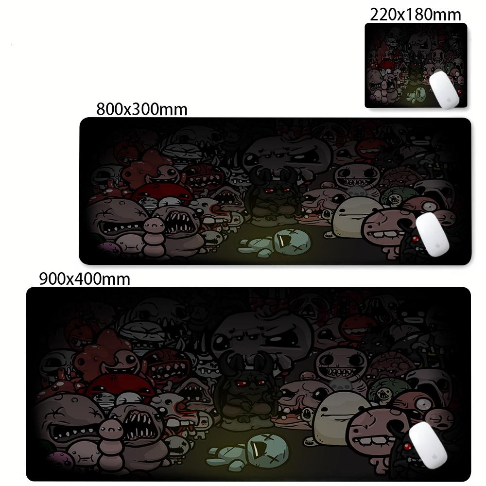 Tappetino per Mouse Anime The Binding Of Isaac Blocco Tastiera Gioco Bordi Bloccati Pad per Mouse Accessori per Computer Tappetini Antiscivolo per Scrivania Armadio PC Mausepad