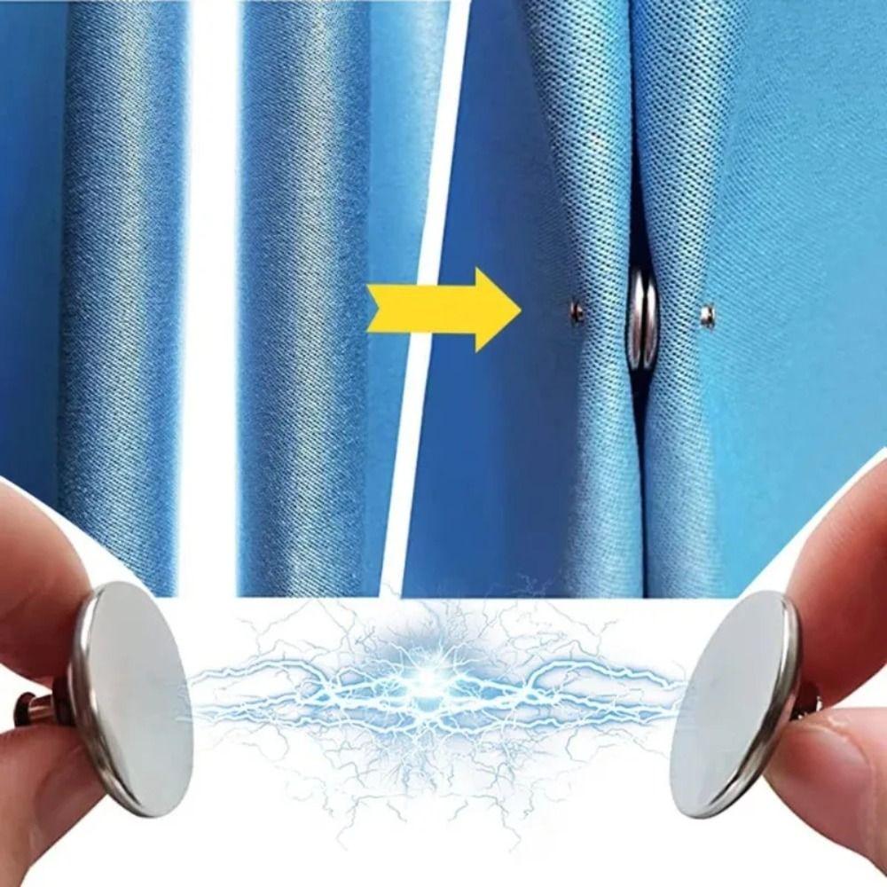 Lightproof Design Magnetic Curtain Button Holder Curtain Magnetic Clips  Window Curtain