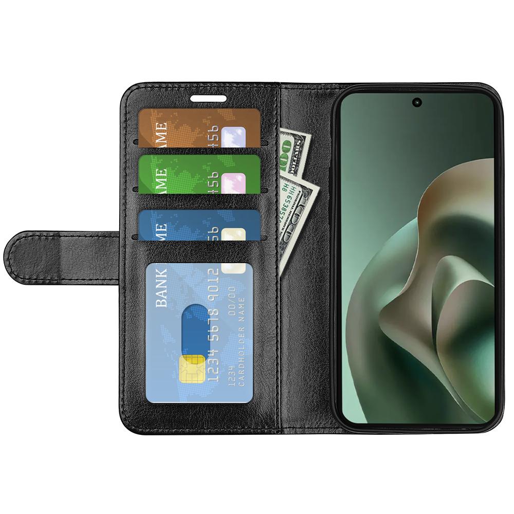 For Motorola Moto G67 Power 5G Case Crazy Horse Texture Stand Leather Phone Cover