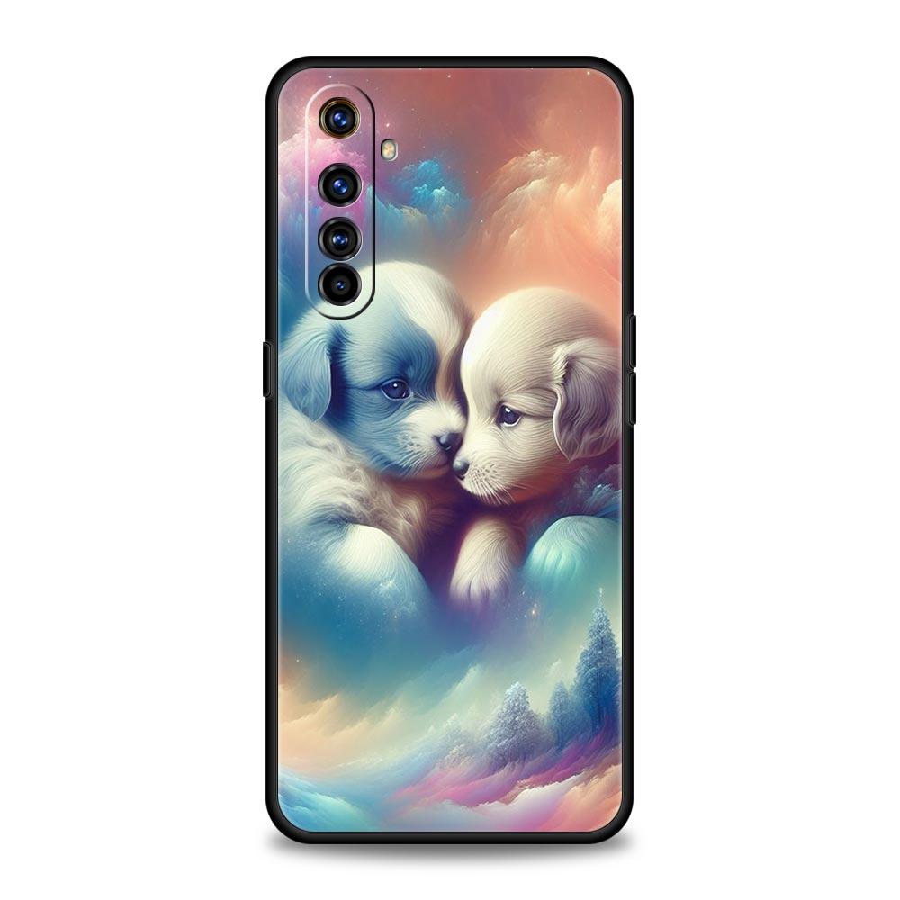 Cute Little Dog Case For Realme C67 C63 C55 C53 C35 C25 C21 GT 2 3 5 6 10 11 12 13 Pro Plus 5G Soft TPU Phone Cover Fundas Capas