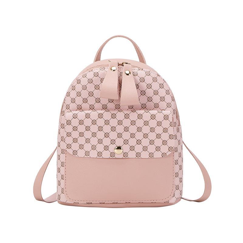 Women's Printed Contrasting Color Small Backpack, New Personalized Oblique Span Shoulder Change Bag, Small Bag.