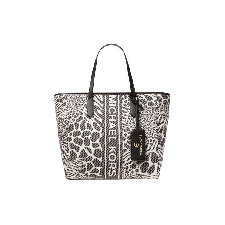 

Michael Kors Mk Sinclair Animal Print Tote Bag Women Tote Black Beige 30T2G5ST7J-987 Basic Set (Bag+Dust Bag)
