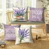 Eenvoudig Paars Bloempot Patroon Woondecoratie Kussensloop Slaapkamer Woonkamer Bank Decoratie Polyester Kussenhoes Met Rits