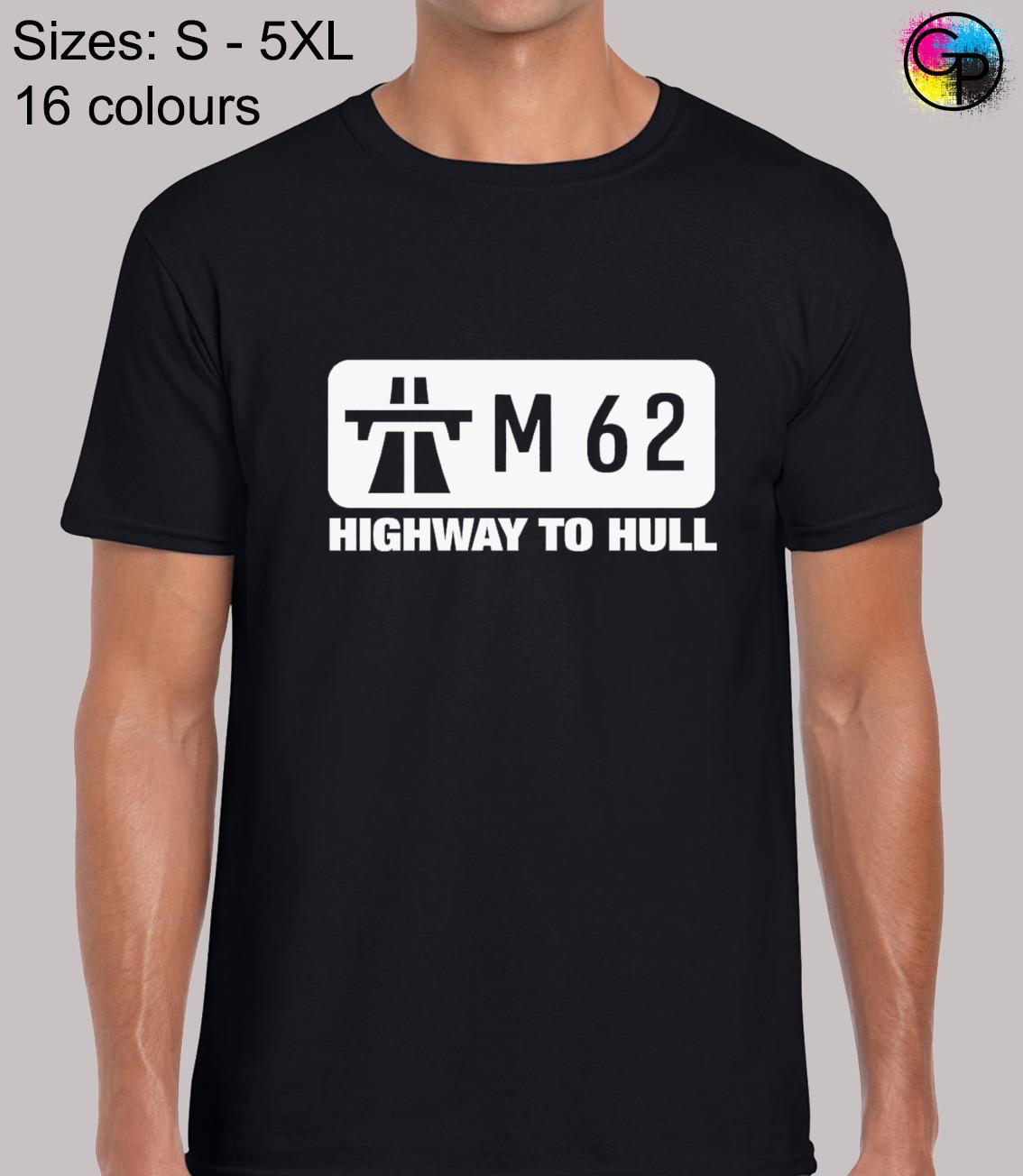 M62 Highway To Hull Music Fan Funny Regular Fit T-Shirt Mens Womens Tees Top Top TShirt Tee for Men 2XL