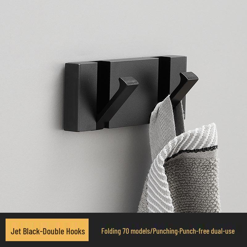 Elegant No-Drill Foldable Hidden Coat and Hat Hook for Entryways