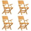 5 Piece Garden Dining Set Solid Teak Wood