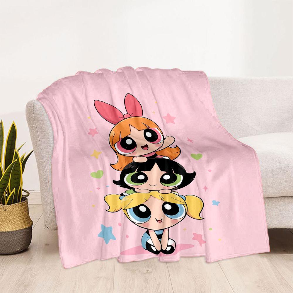 Powerpuff Girls Adventure Blanket Soft & Cozy Suitable for Livingroom Picnics Couch for All Occasions Digital Print