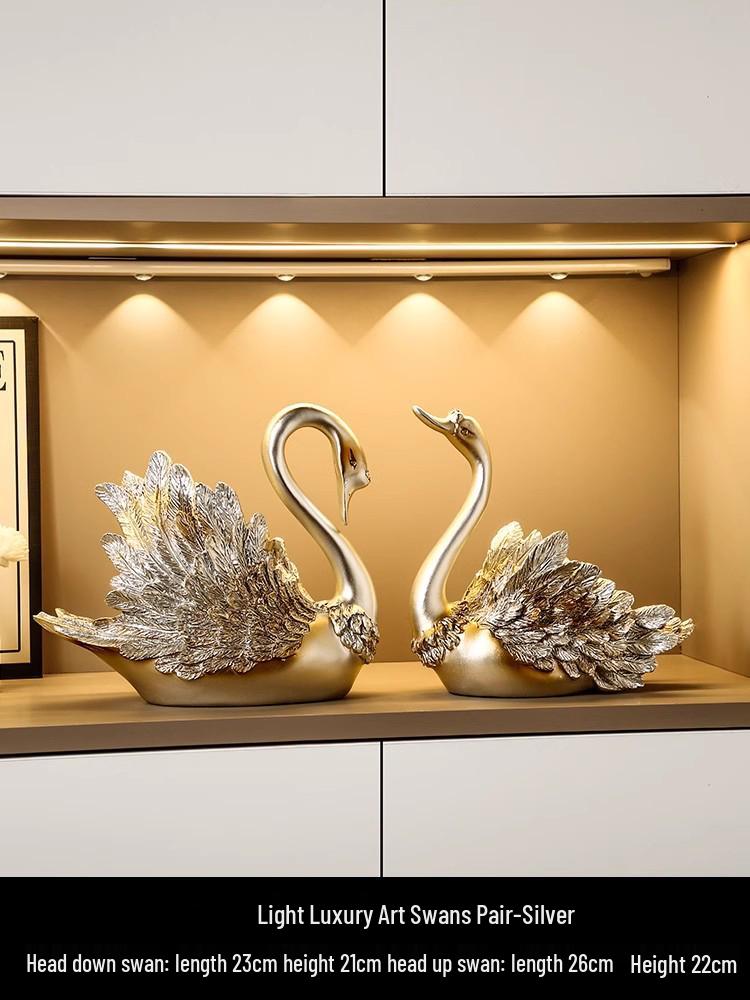 Swan Wine Rack Ornament - Elegant Display for Living Room or Dining Cabinet