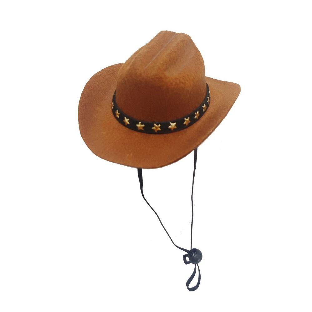 Non-woven Dog Costume Top Hat Adjustable Cat Headwear Pets Star Cowboy Hat  Pet Party