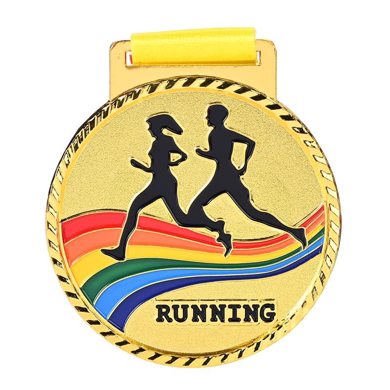 Custom Double-Sided Running Race Medal - Creative School Sports Honor Plaque