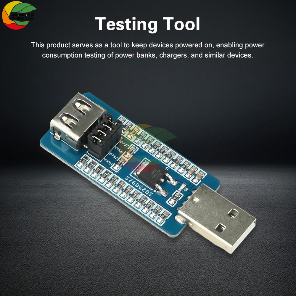USB A Power Bank Virtual Load Anti-Shutdown Module with Switchable Output Current