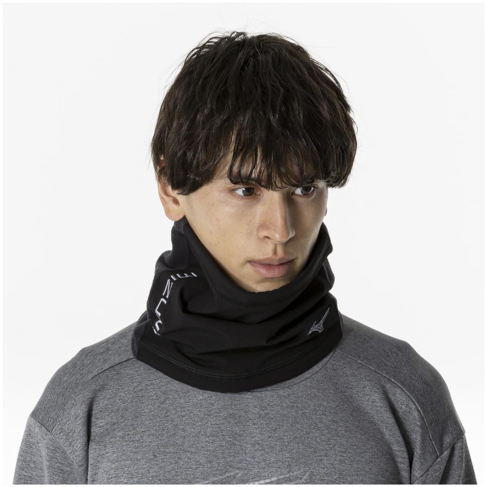 Mizuno Training Proof Fleece Neck Cold Water Free Size Wear, Warmer, Protection, Repellent, 32JYB710, Black,