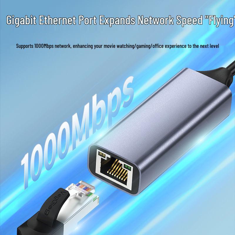 USB-C Gigabit Ethernet Adapter AX88179B – Driver-Free RJ45 Network for Laptops